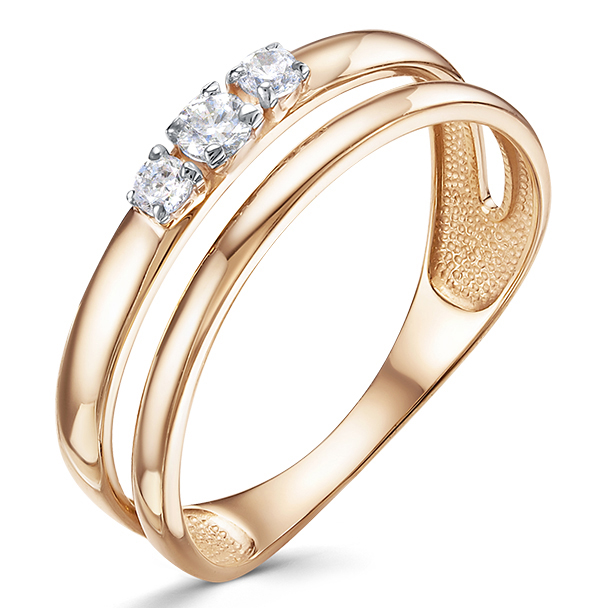 Кольцо, золото, фианит, 1105670